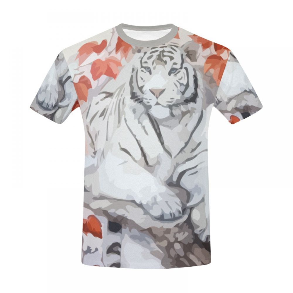 Men's Abstract Art Tiger Courtship Short T-shirt New Zealand