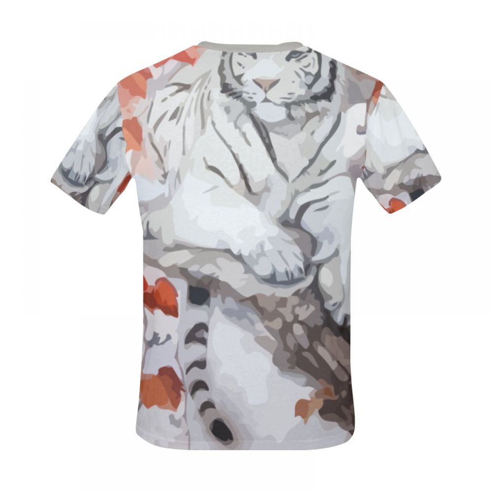 Men's Abstract Art Tiger Courtship Short T-shirt New Zealand