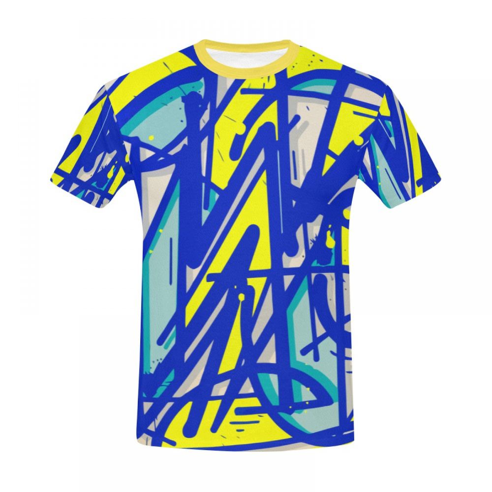 Men's Abstract Art Extrusion Module Short T-shirt New Zealand