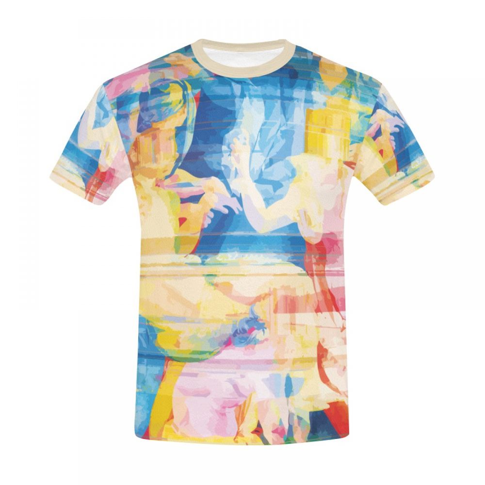 Men's Art Digital Glitch Short T-shirt New Zealand