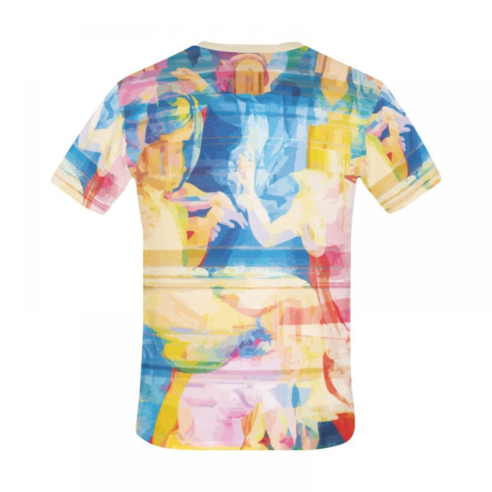 Men's Art Digital Glitch Short T-shirt New Zealand