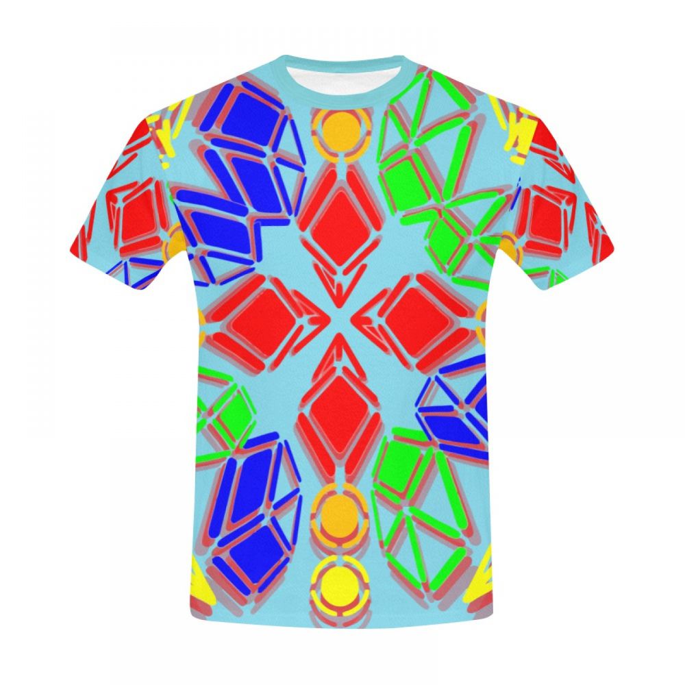 Men's Art Digital Diamond Candy Short T-shirt New Zealand