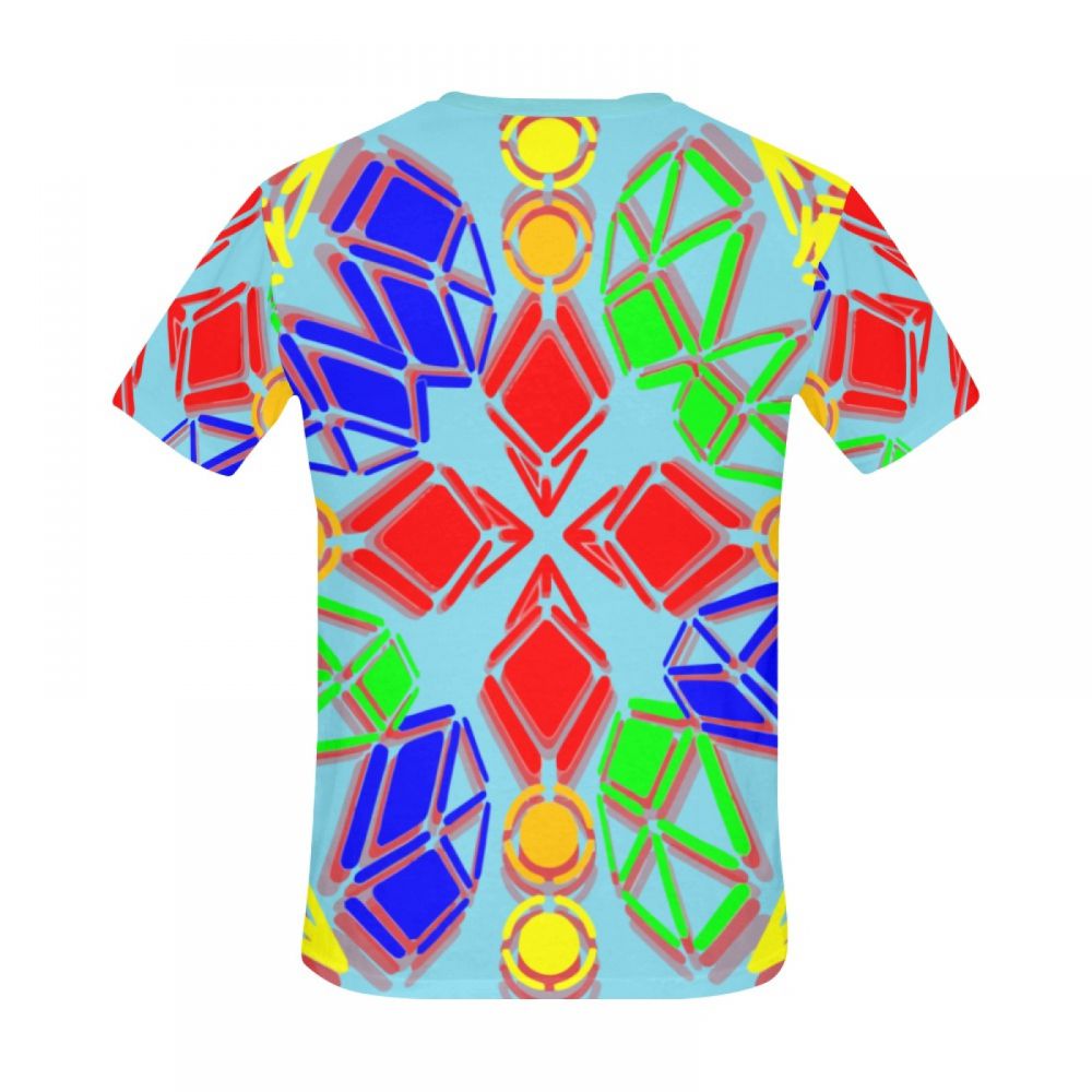 Men's Art Digital Diamond Candy Short T-shirt New Zealand