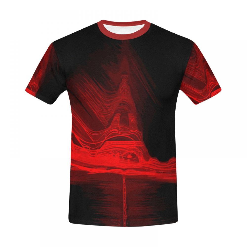 Men's Digital Art Eiffel Tower Short T-shirt New Zealand