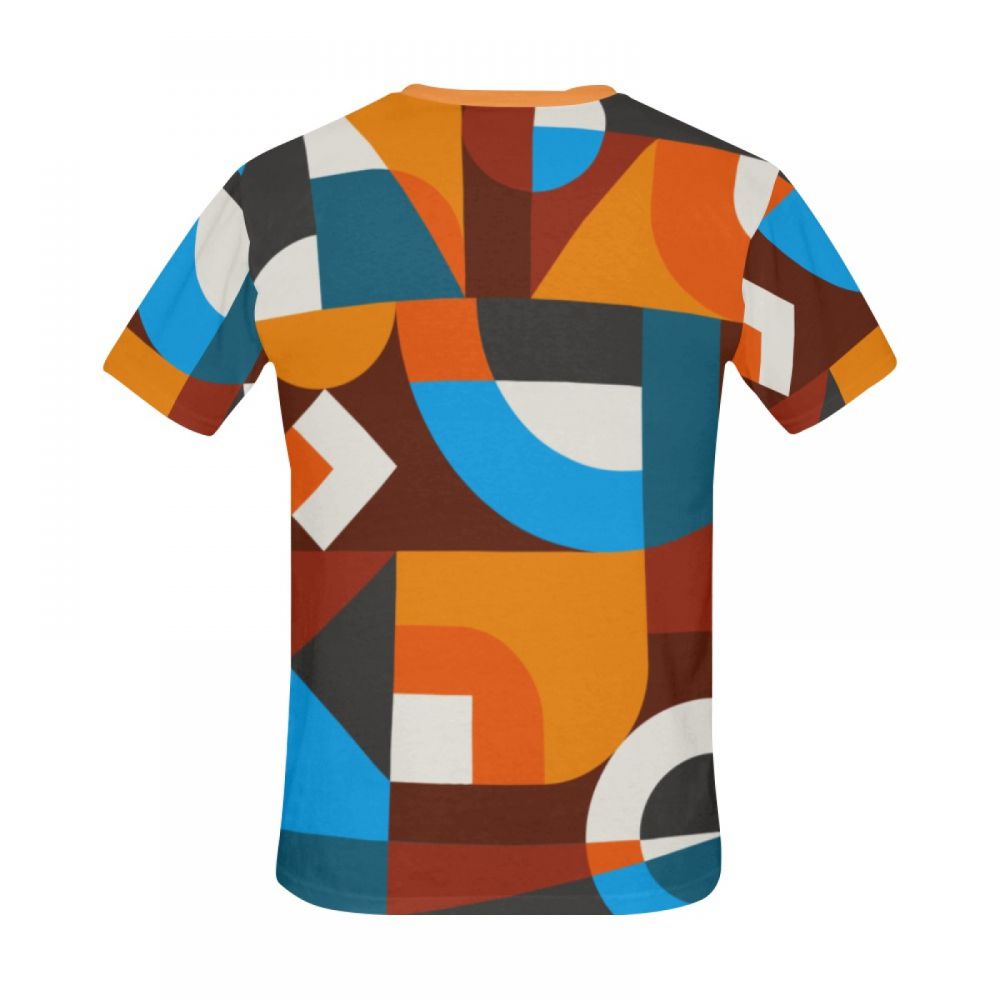 Men's Art Geometric World Short T-shirt New Zealand