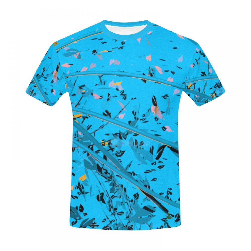 Men's Tree Art Leaf Bird Short T-shirt New Zealand