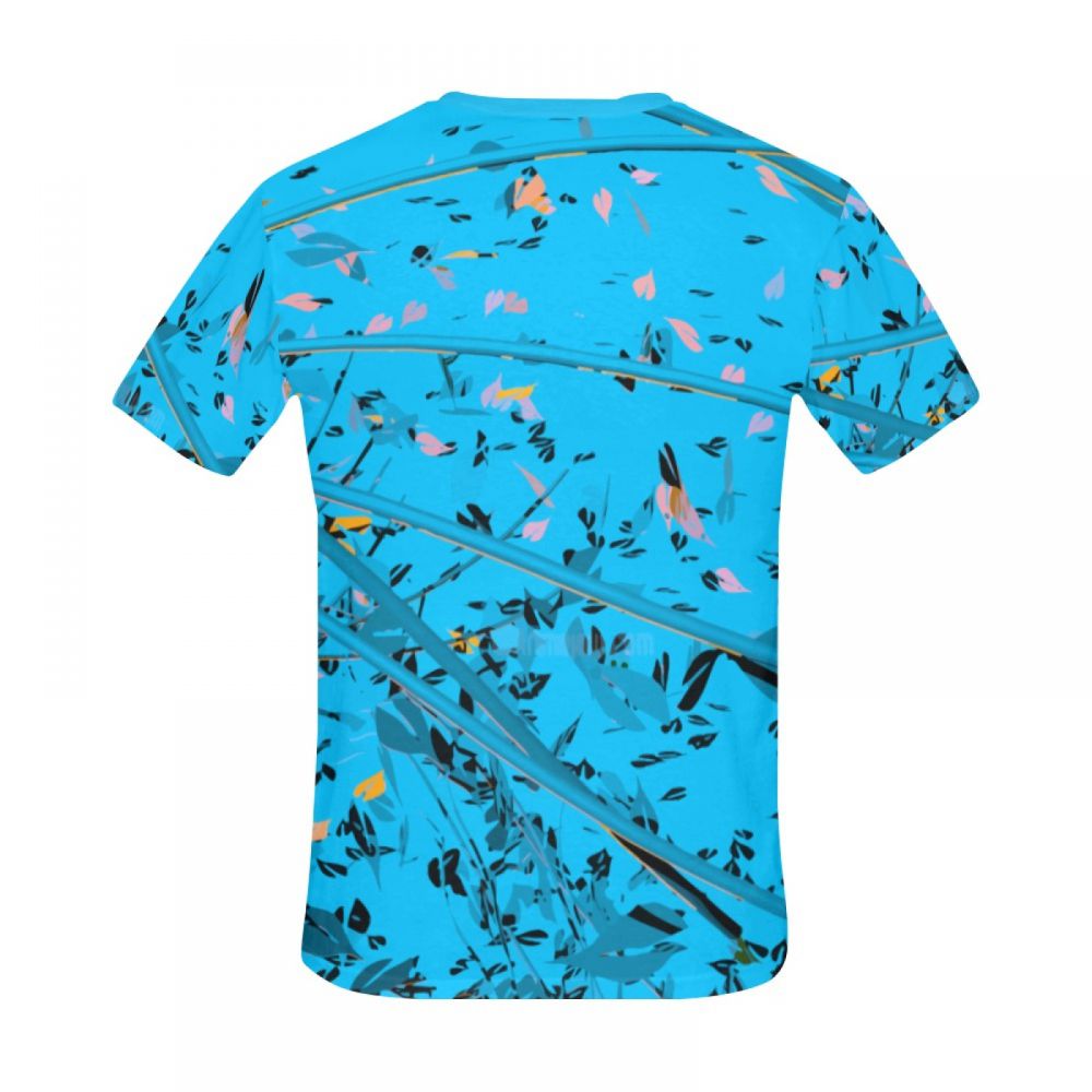 Men's Tree Art Leaf Bird Short T-shirt New Zealand