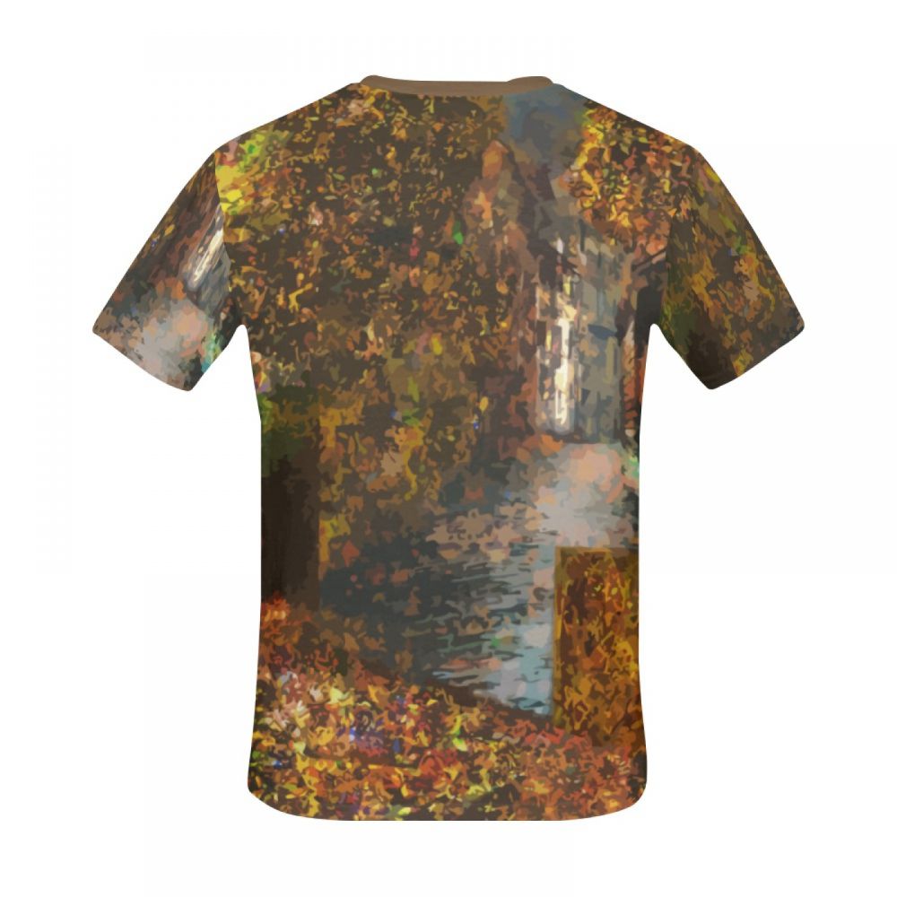 Men's Digital Art Hidden City Short T-shirt New Zealand