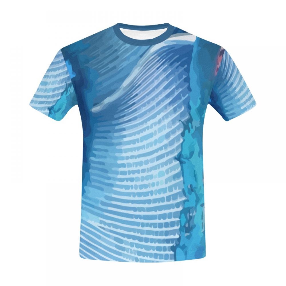 Men's Digital Art Waves Short T-shirt New Zealand