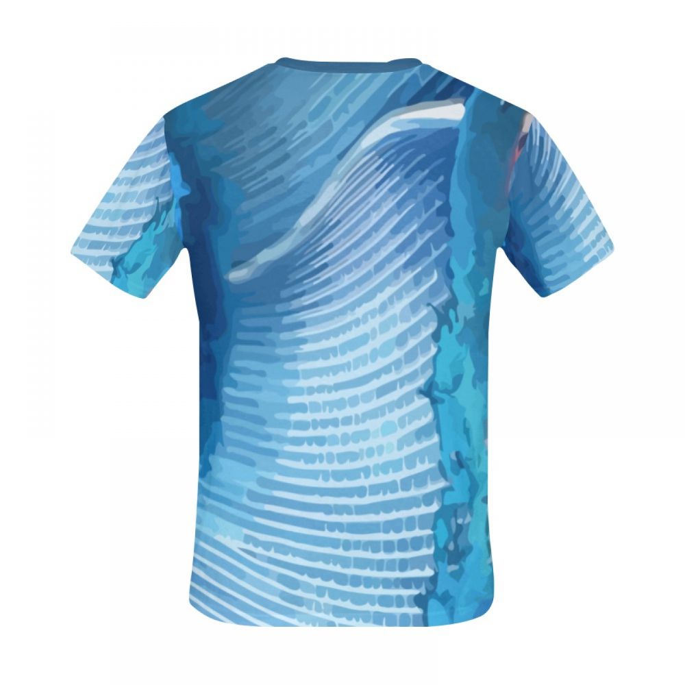 Men's Digital Art Waves Short T-shirt New Zealand