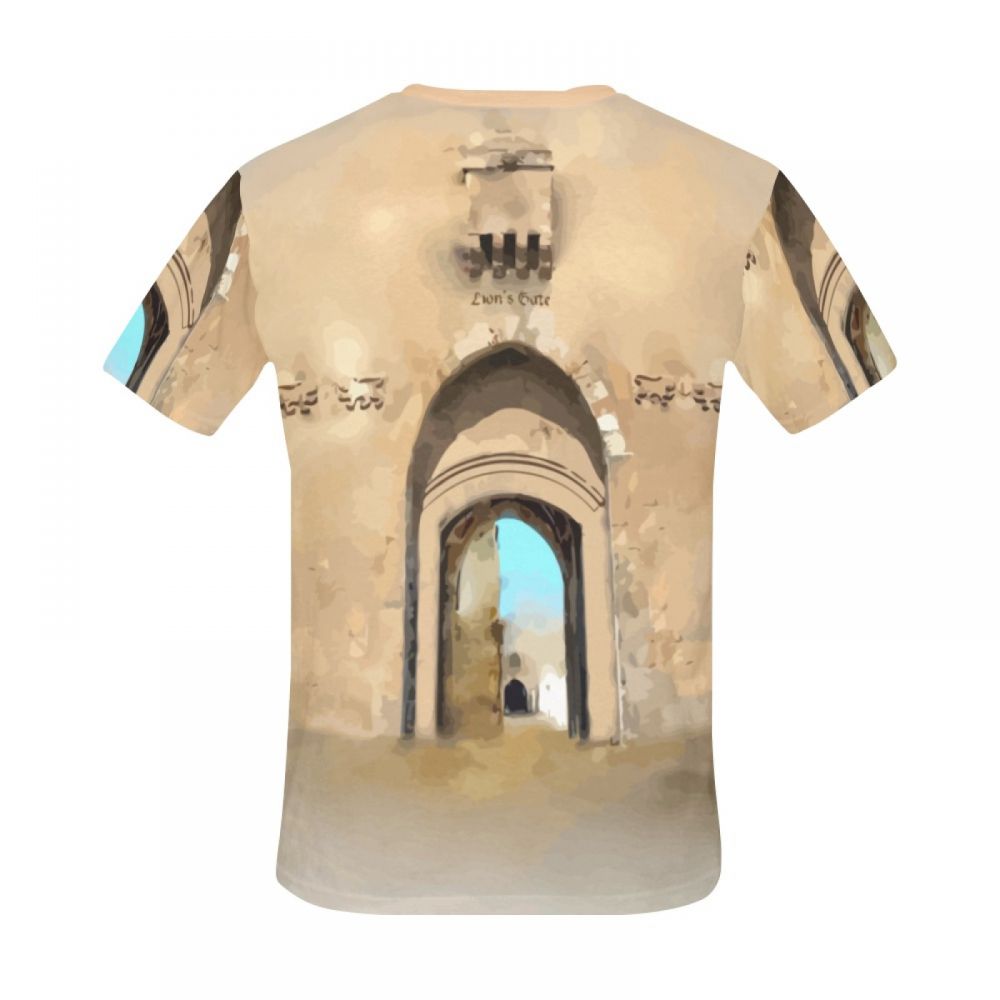 Men's Art Old City Of Jerusalem Short T-shirt New Zealand