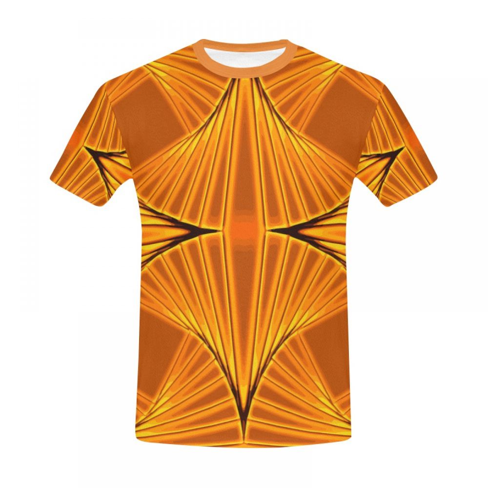 Men's Abstract Art Disco Gold Short T-shirt New Zealand