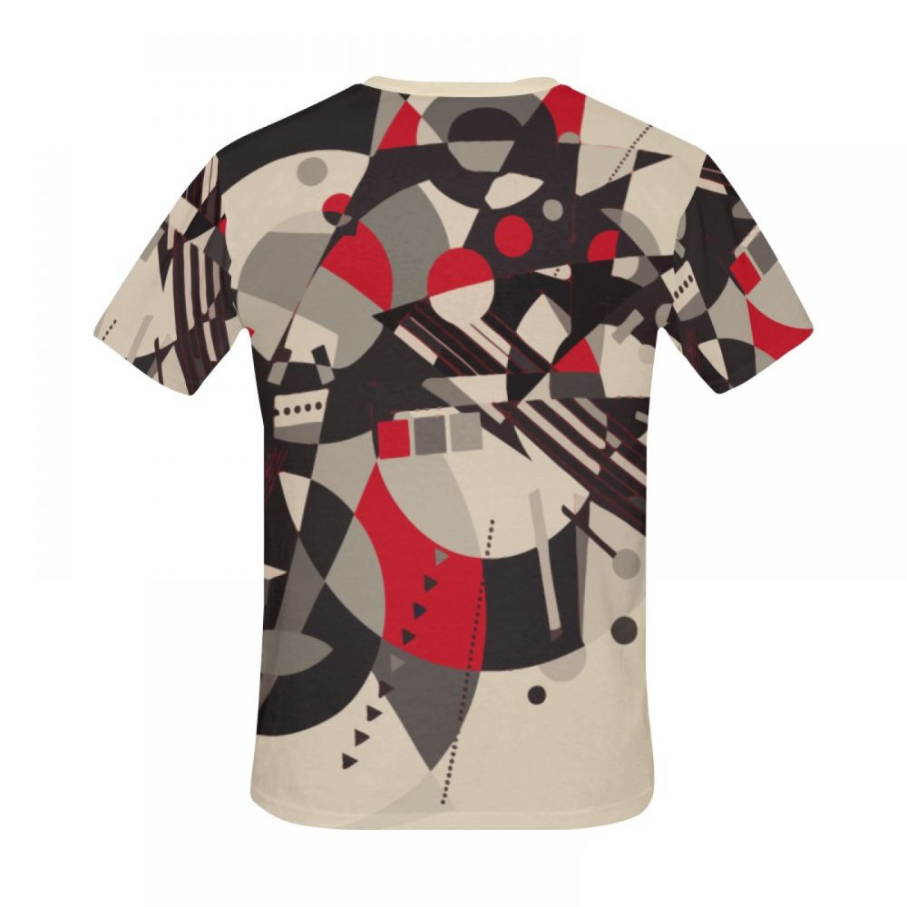 Men's Geometric Art Papyrus Short T-shirt New Zealand