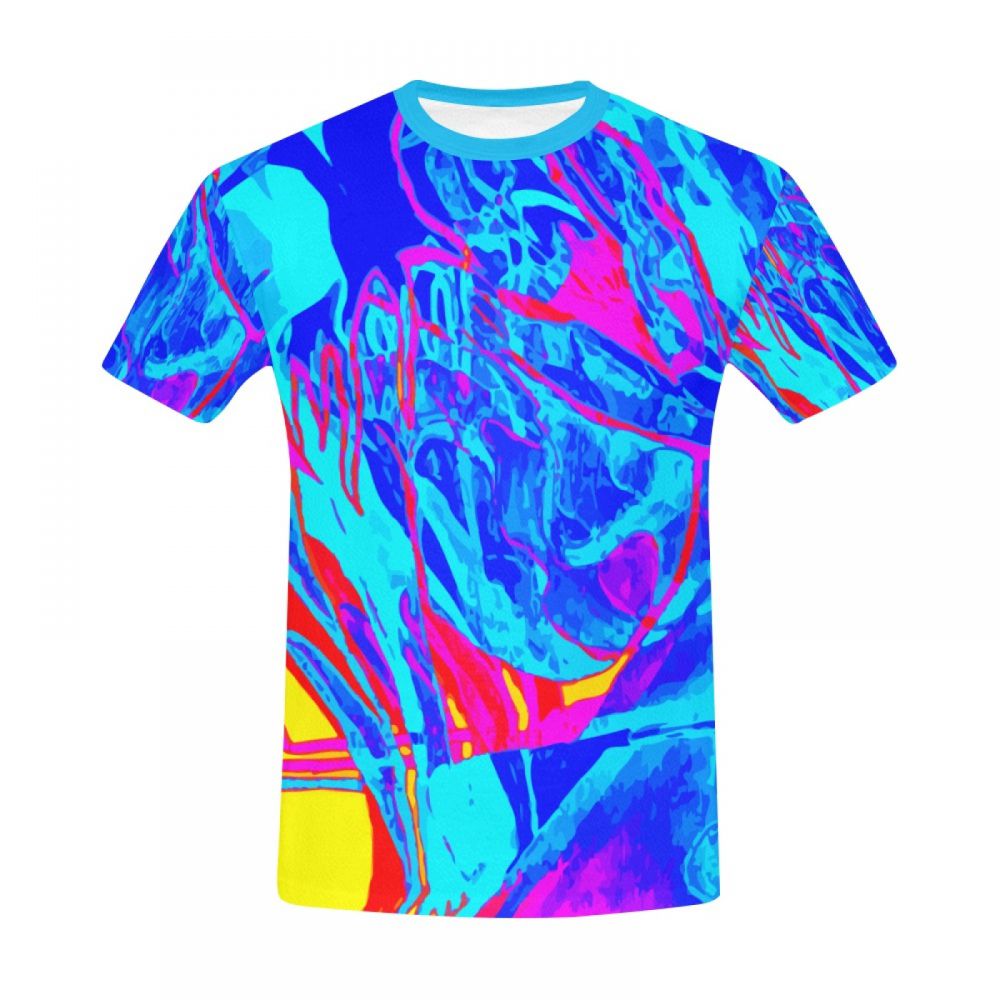 Men's Abstract Art Suffer Short T-shirt New Zealand