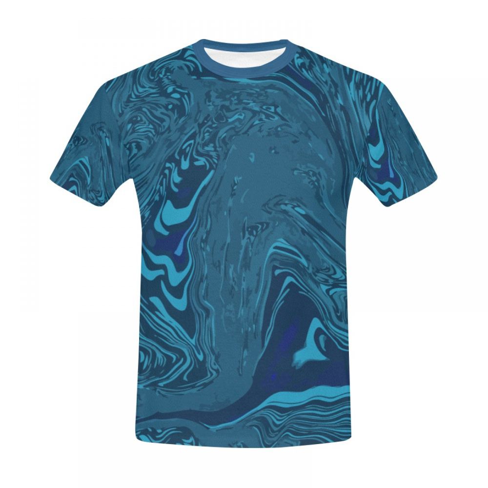 Men's Abstract Art Flow Short T-shirt New Zealand