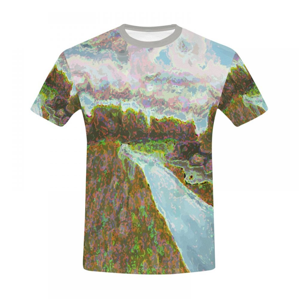 Men's Street Art Village River Short T-shirt New Zealand