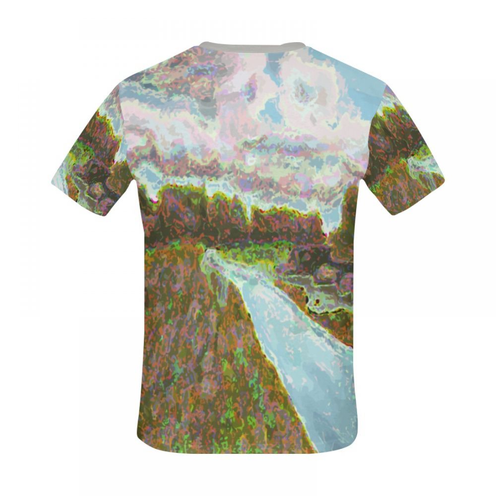 Men's Street Art Village River Short T-shirt New Zealand