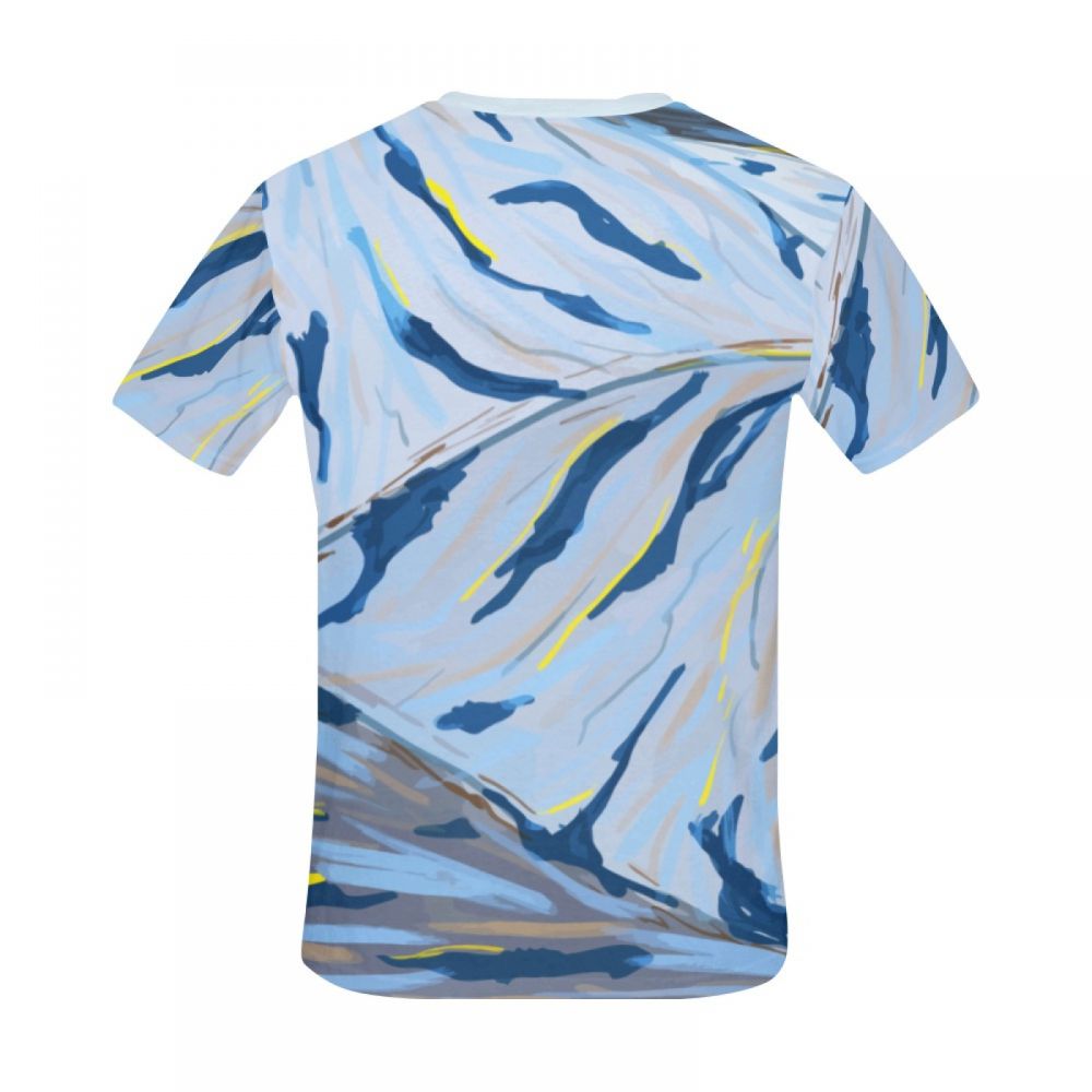 Men's Artistic Color Water Flow Short T-shirt New Zealand