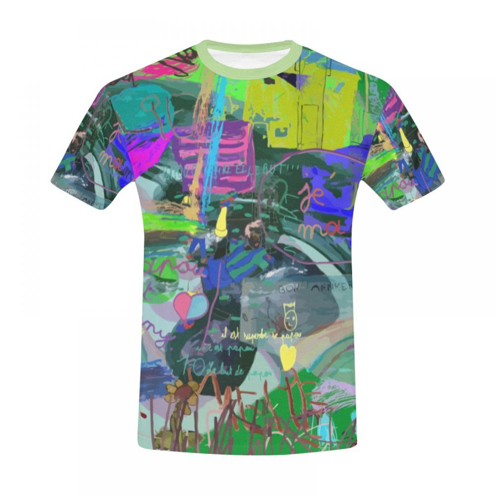 Men's Art Photo Children Playing Short T-shirt New Zealand