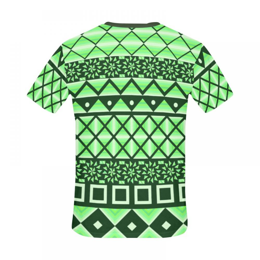 Men's Conceptual Art Green Box Short T-shirt New Zealand