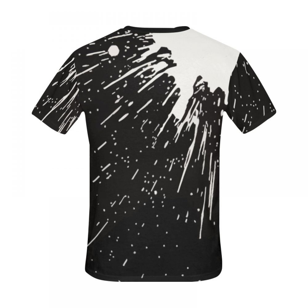 Men's Abstract Art Black And White Graffiti Short T-shirt New Zealand