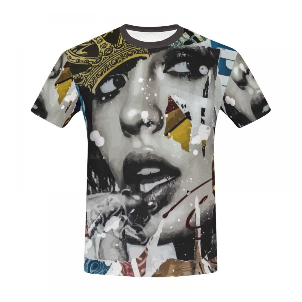 Men's Art Graffiti Glamour Queen Short T-shirt New Zealand