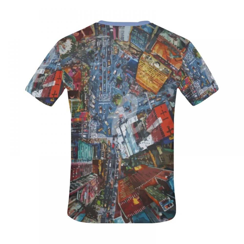 Men's Architectural Art Prosperous Urban Area Short T-shirt New Zealand