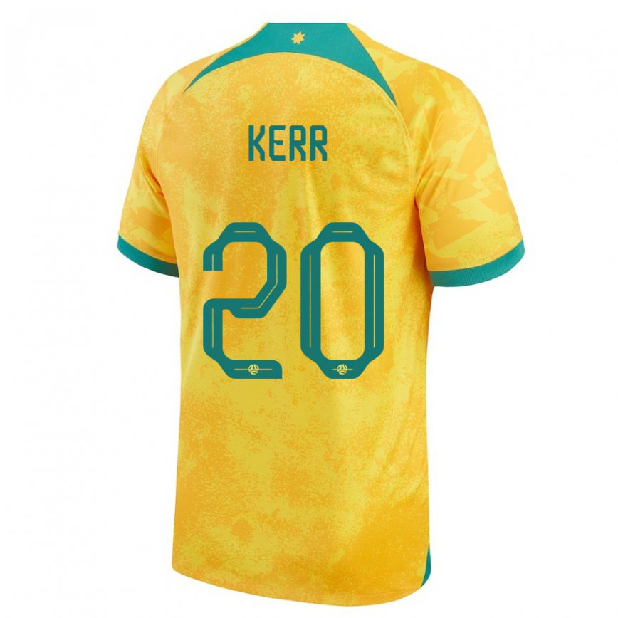 Kid Australia Sam Kerr #20 Golden Home Jersey 2022/23 T-shirt Nz