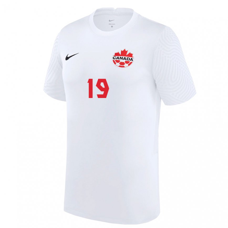 Kid Canada Adriana Leon #19 White Away Jersey 2022/23 T-shirt Nz