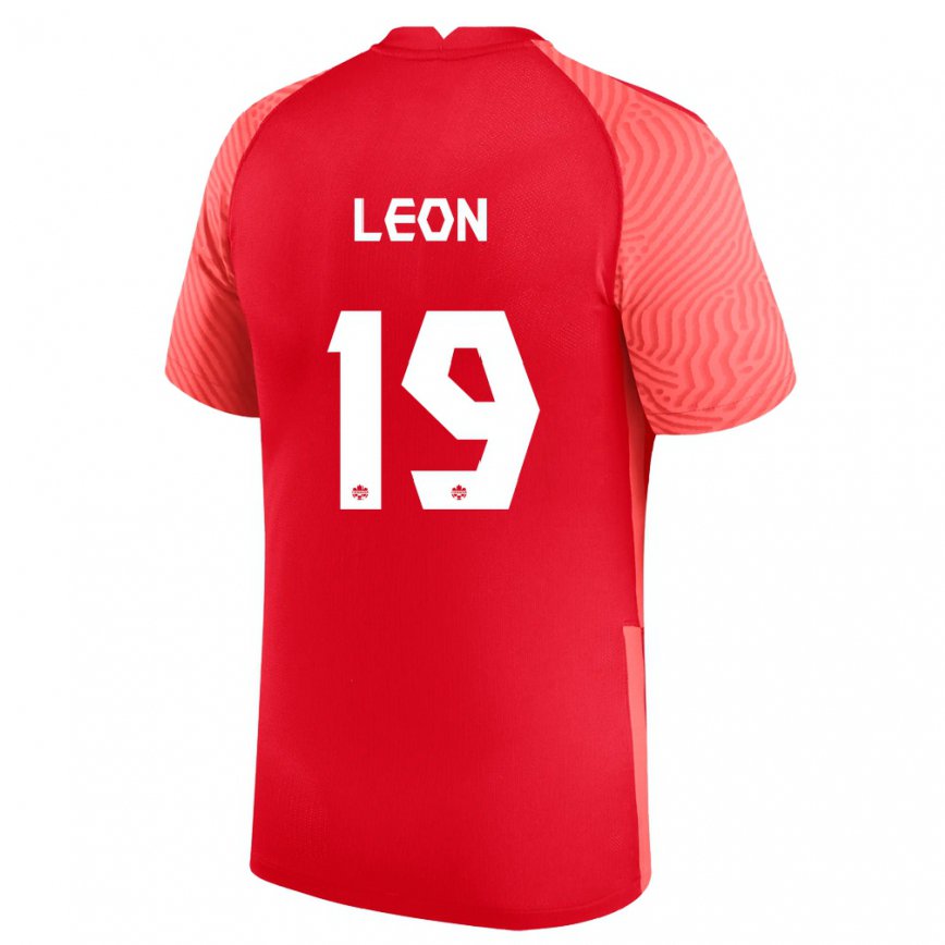 Men Canada Adriana Leon #19 Red Home Jersey 2022/23 T-shirt Nz