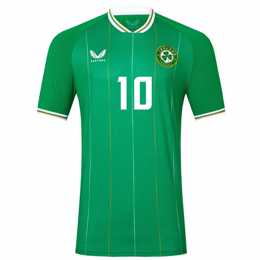 Kids Football Ireland Denise O'sullivan #10 Green Home Jersey 24-26 T-Shirt Nz