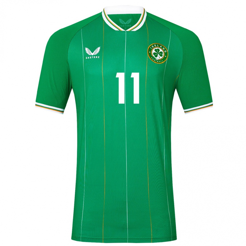 Kids Football Ireland Katie Mccabe #11 Green Home Jersey 24-26 T-Shirt Nz