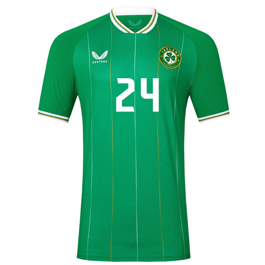 Kids Football Ireland Sean Roughan #24 Green Home Jersey 24-26 T-Shirt Nz