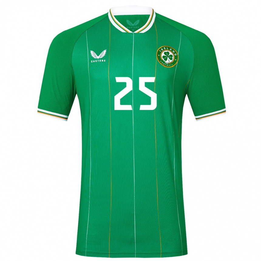 Kids Football Ireland Aoife Mannion #25 Green Home Jersey 24-26 T-Shirt Nz