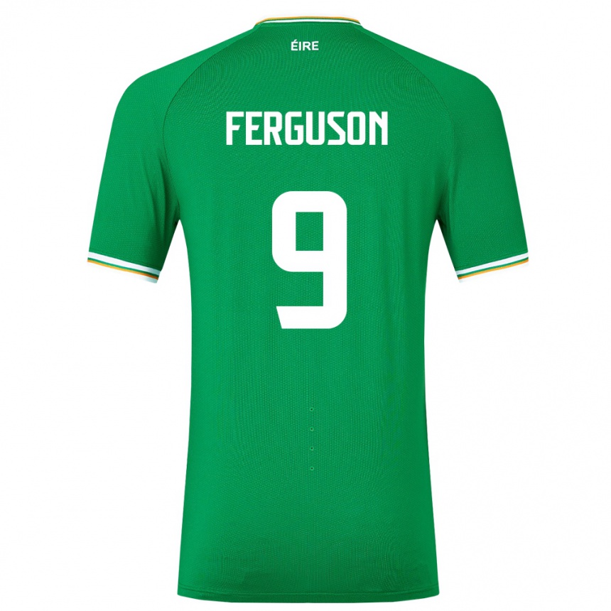 Kids Football Ireland Evan Ferguson #9 Green Home Jersey 24-26 T-Shirt Nz