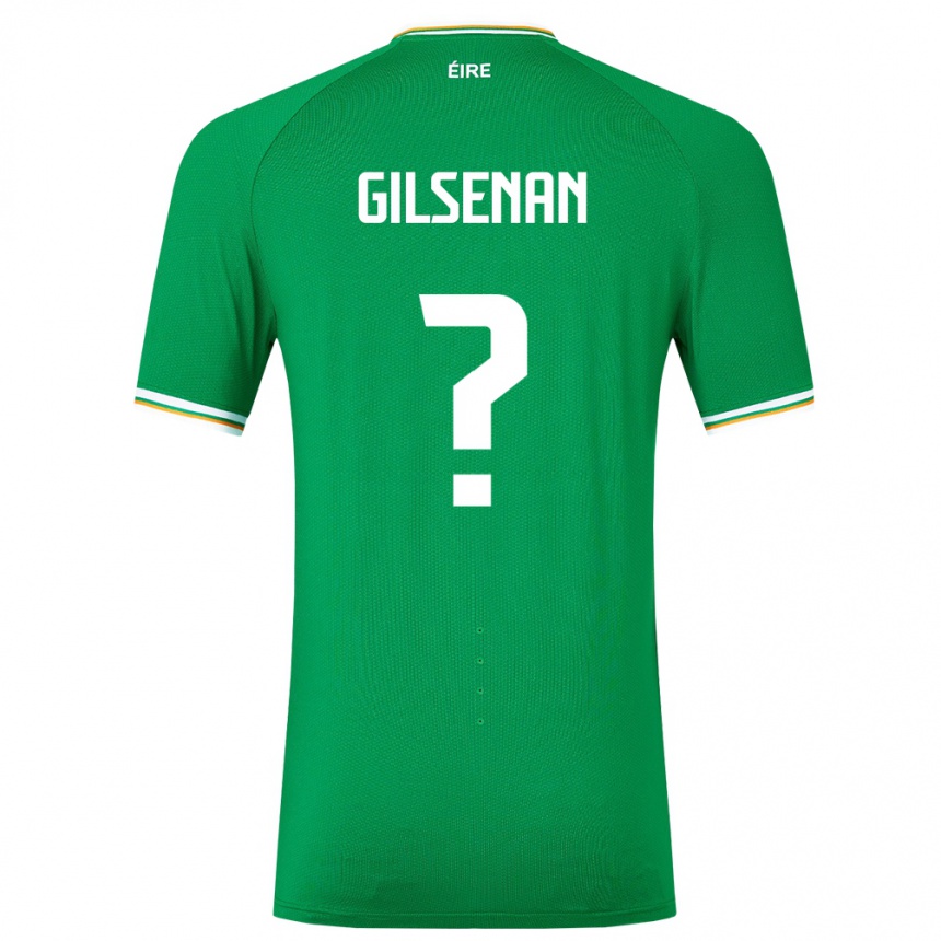 Kids Football Ireland Zak Gilsenan #0 Green Home Jersey 24-26 T-Shirt Nz