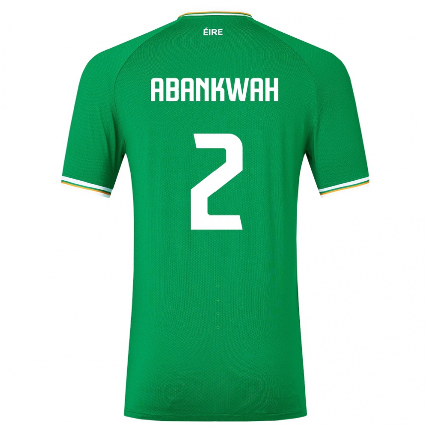 Kids Football Ireland James Abankwah #2 Green Home Jersey 24-26 T-Shirt Nz