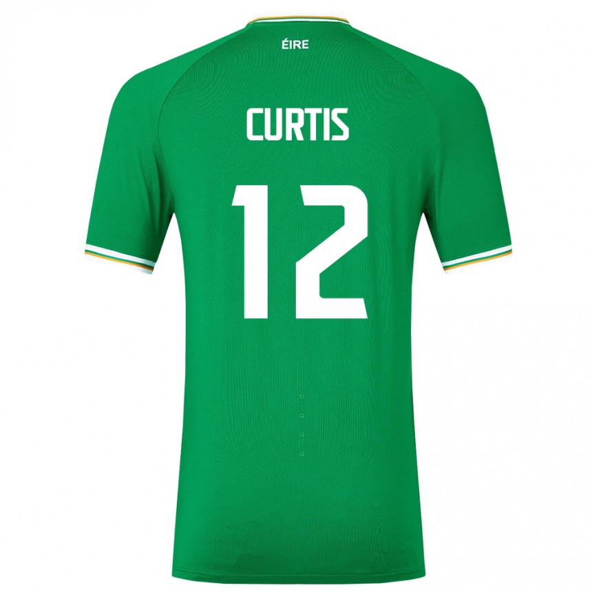 Kids Football Ireland Sam Curtis #12 Green Home Jersey 24-26 T-Shirt Nz