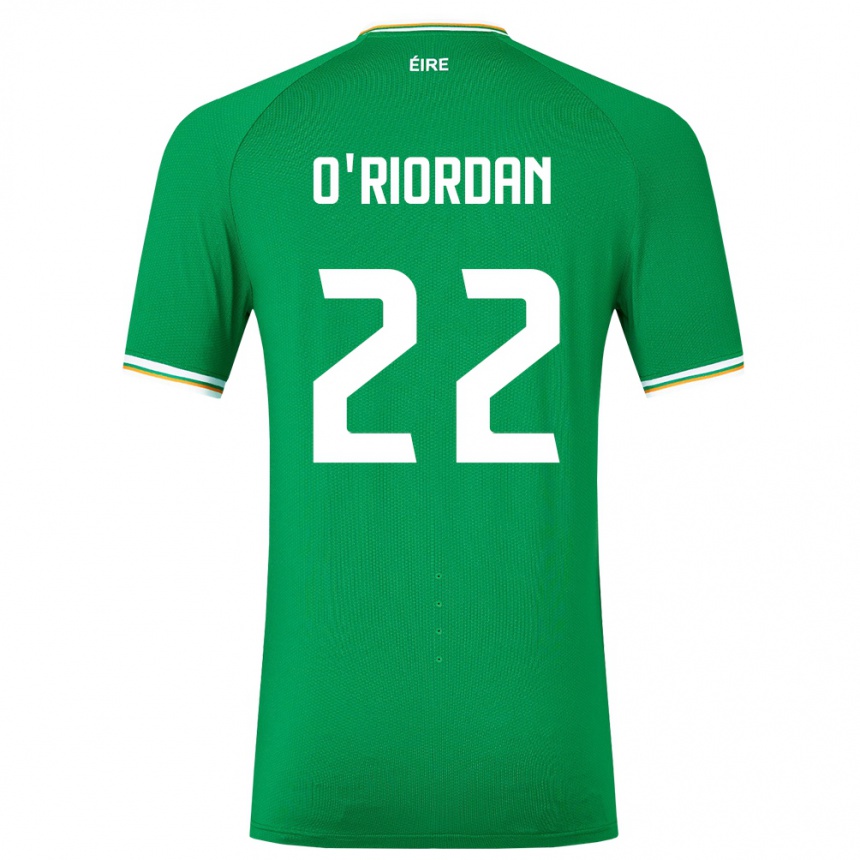 Kids Football Ireland Connor O'riordan #22 Green Home Jersey 24-26 T-Shirt Nz