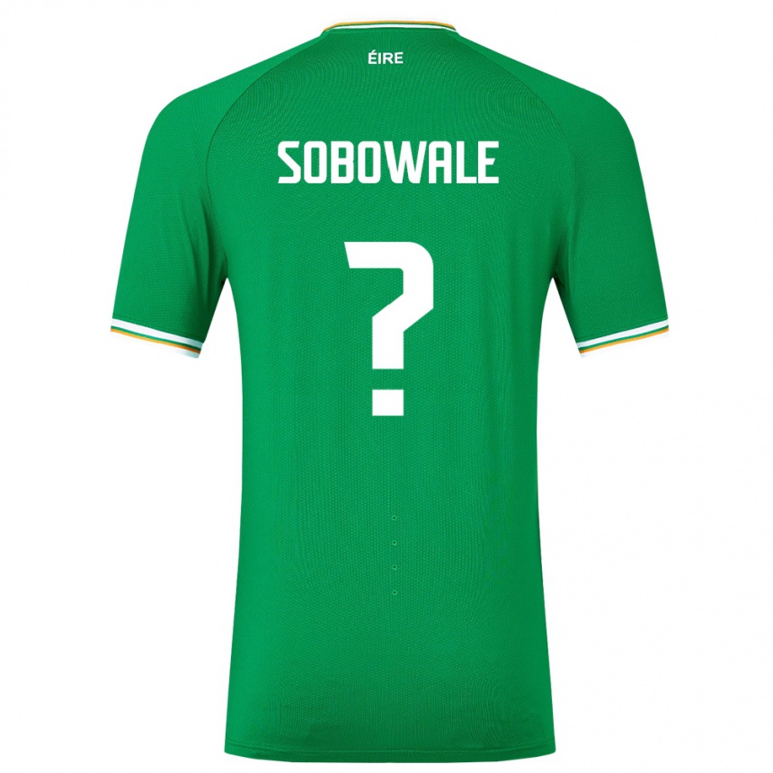 Kids Football Ireland Timi Sobowale #0 Green Home Jersey 24-26 T-Shirt Nz