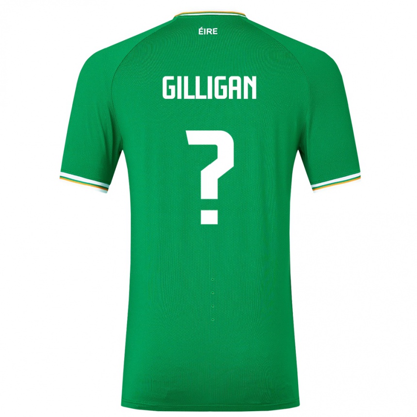 Kids Football Ireland Ciaran Gilligan #0 Green Home Jersey 24-26 T-Shirt Nz