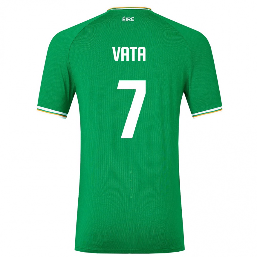 Kids Football Ireland Rocco Vata #7 Green Home Jersey 24-26 T-Shirt Nz