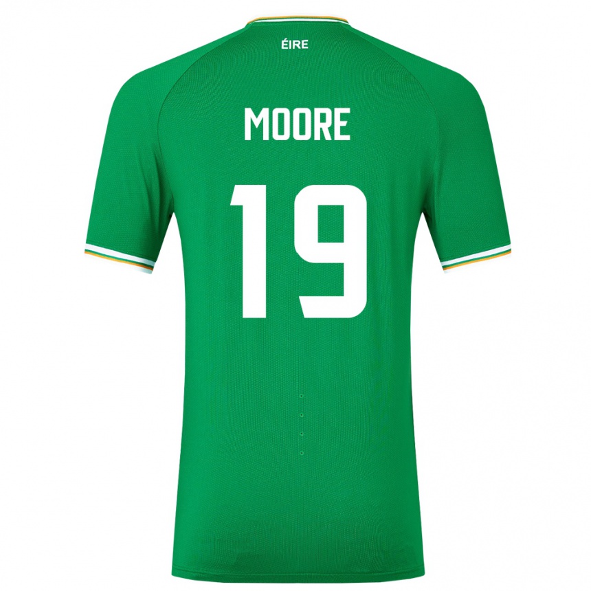 Kids Football Ireland Sean Moore #19 Green Home Jersey 24-26 T-Shirt Nz