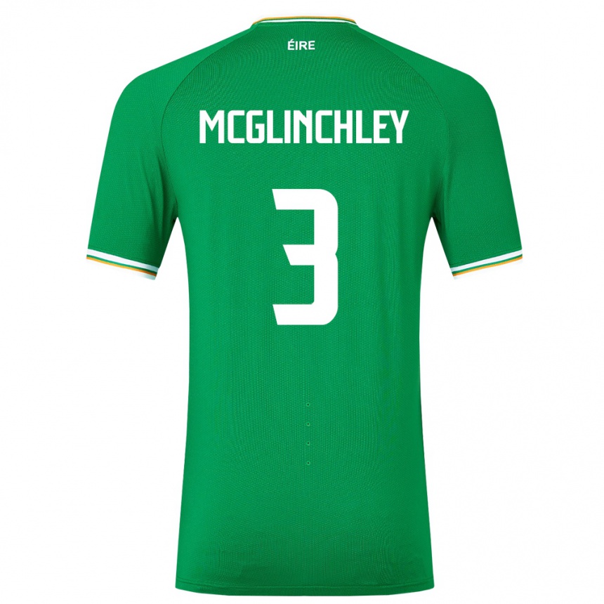 Kids Football Ireland Harry Mcglinchley #3 Green Home Jersey 24-26 T-Shirt Nz