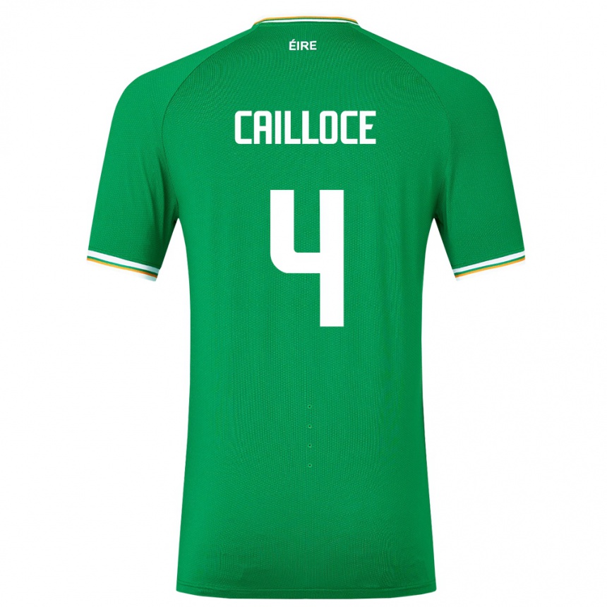 Kids Football Ireland Luca Cailloce #4 Green Home Jersey 24-26 T-Shirt Nz