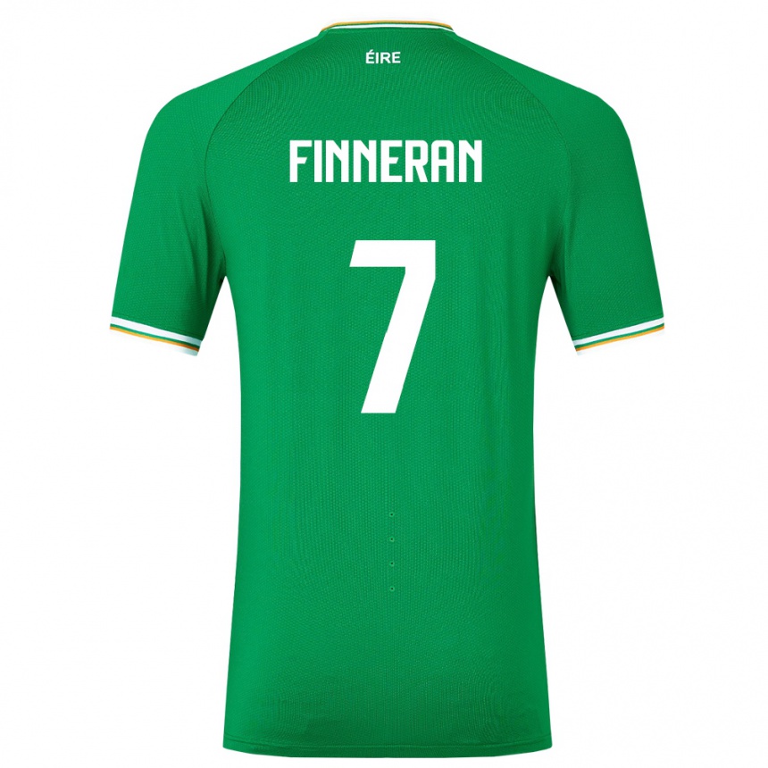 Kids Football Ireland Rory Finneran #7 Green Home Jersey 24-26 T-Shirt Nz