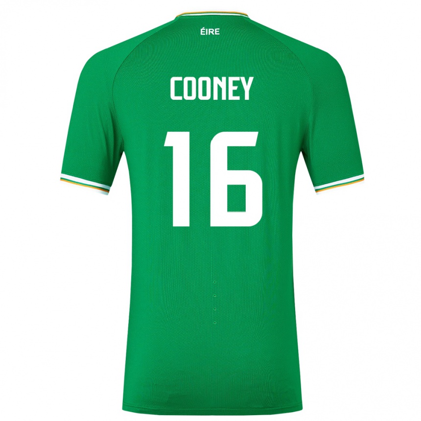 Kids Football Ireland Oisin Cooney #16 Green Home Jersey 24-26 T-Shirt Nz