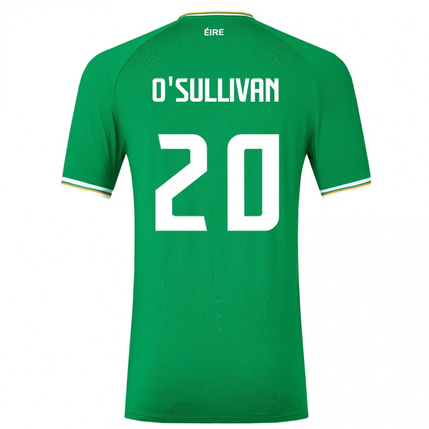 Kids Football Ireland Cathal O'sullivan #20 Green Home Jersey 24-26 T-Shirt Nz