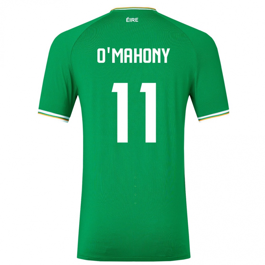 Kids Football Ireland Éabha O'mahony #11 Green Home Jersey 24-26 T-Shirt Nz