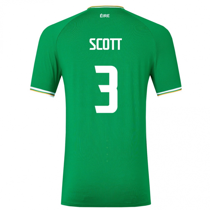 Kids Football Ireland Harriet Scott #3 Green Home Jersey 24-26 T-Shirt Nz